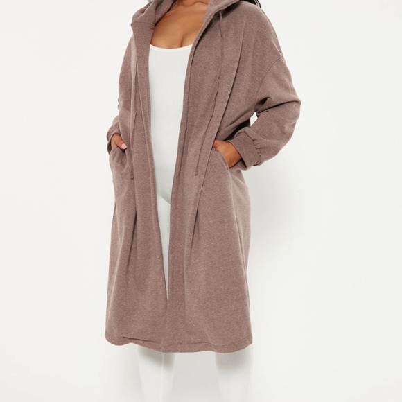 Fashion Nova Jackets & Coats Fashion Nova Sky Walker Long Mocha